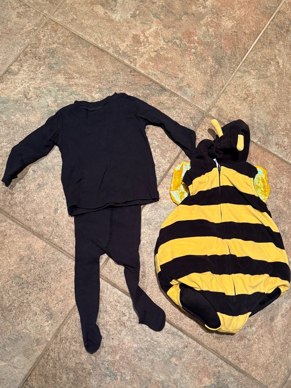 Carter's Black & Yellow Bee Costume Set with Hood
